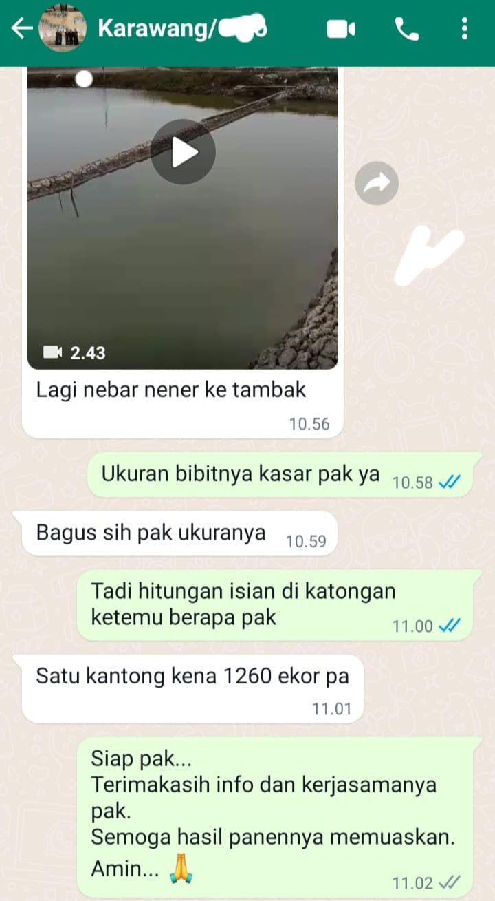 The shipment to Karawang, March 25, 2022, has been received in good health and has a good count